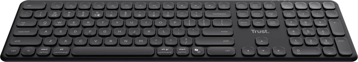Brezžična tipkovnica Trust VAIYA, US, črna