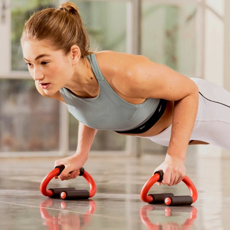 Ročke za sklece Reebok, črno-rdeče