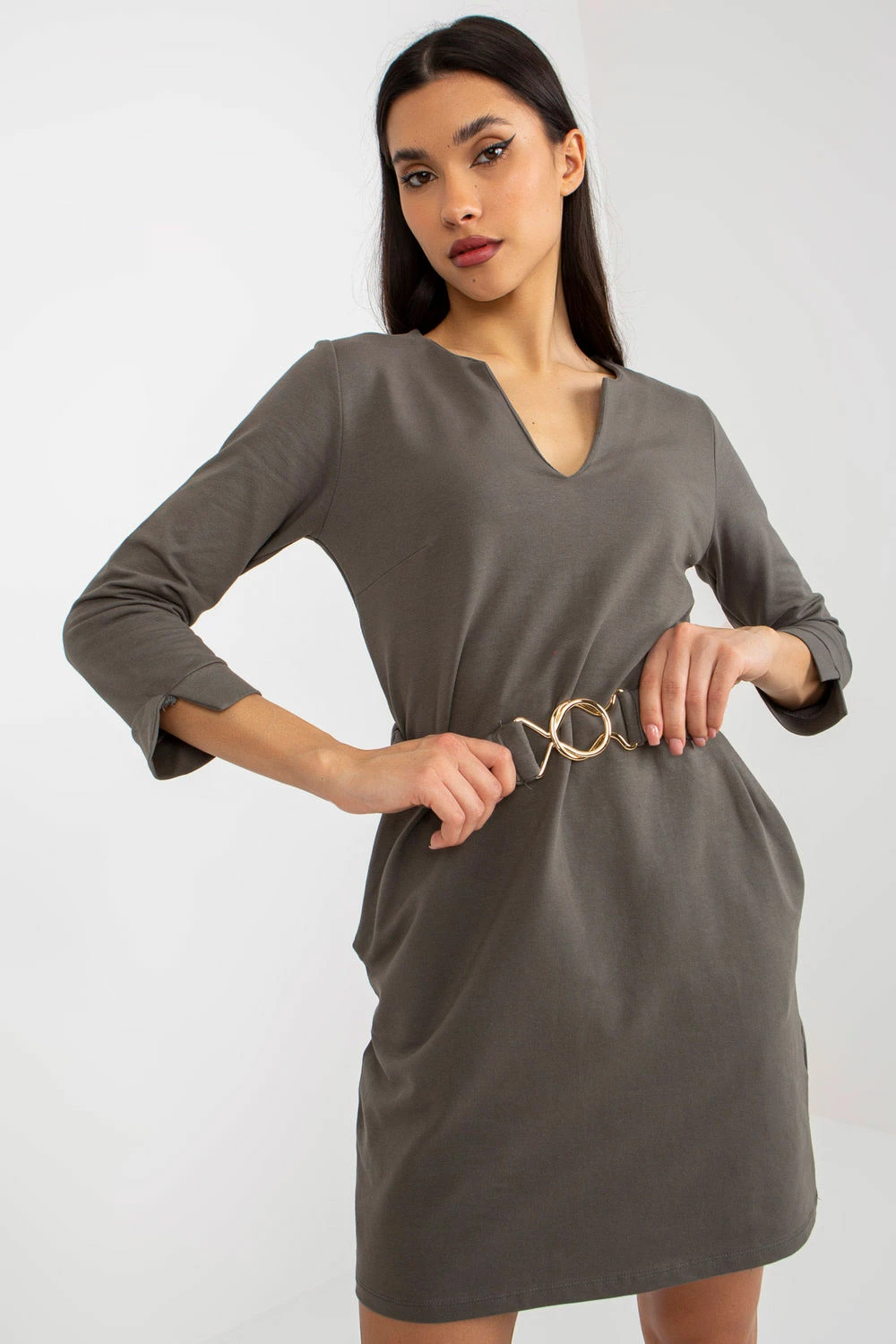 Sweatshirt obleka, Och Bella 175678, zelena