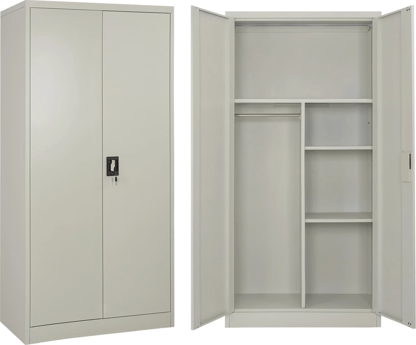 Kovinska garderobna omara 90Χ45Χ181 z delilnikom 2Vrata FH5116