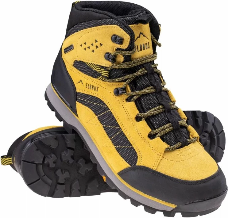 Treking čevlji Elbrus za moške, zelena in rumena