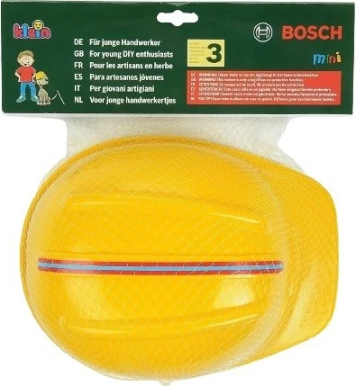 Igrača čelada za gradbeništvo Bosch Klein, otroška, rumena