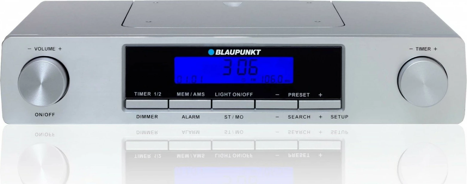 Kuhinjski radio Blaupunkt KR12SL, FM, ura, alarm, časovnik, srebrn