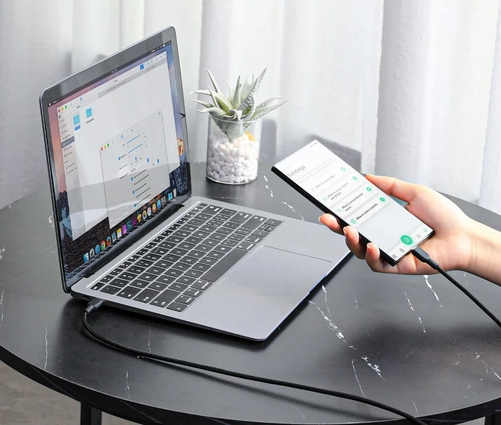 Nylon kabel USB-C 60W 3A 1,8 m črn AUKEY CB-NCC2