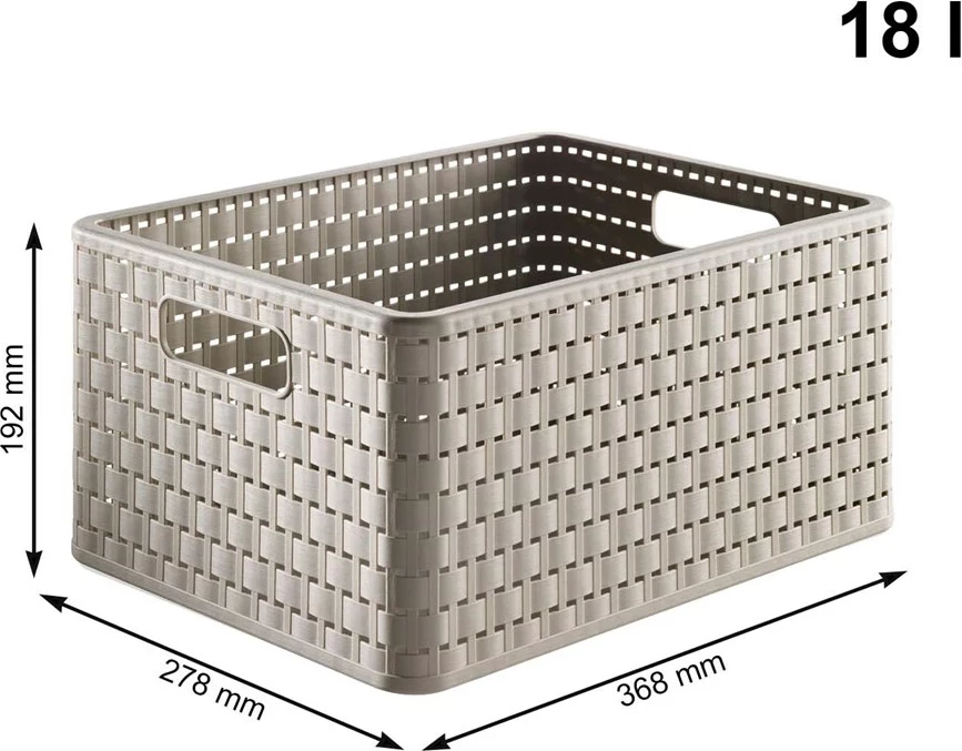 Polica z predali, 3 predali, Rotho Country, antracit