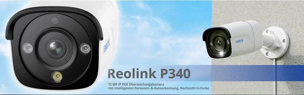 Varnostna kamera Reolink P340, 256 GB, IP66, bela