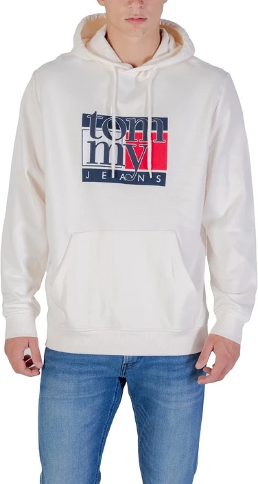 Pulover za moške Tommy Hilfiger Jeans, bel