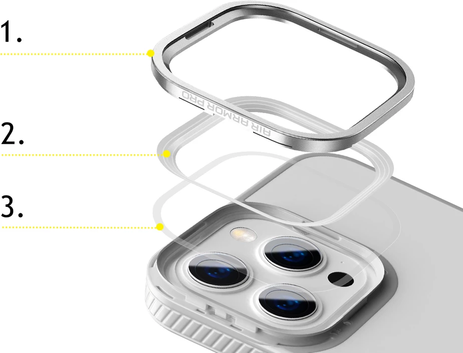 Zaščitni ovitek Baseus Crystal Armor za iPhone 13 Pro, siv