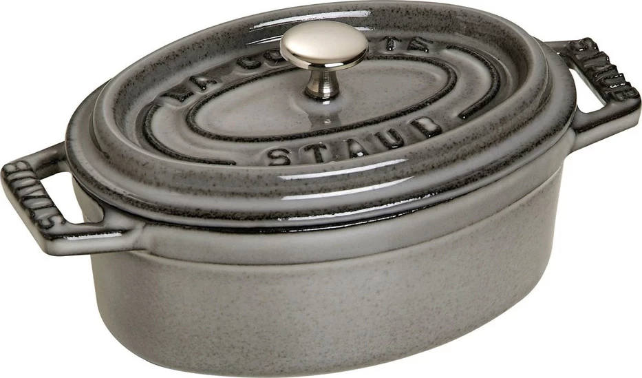 Ovalna litoželezna posoda 250 ml, grafit STAUB
