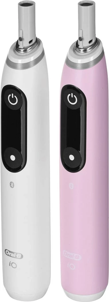 Električna zobna ščetka iO6 DuoPack, Braun Oral-B, bela/roza