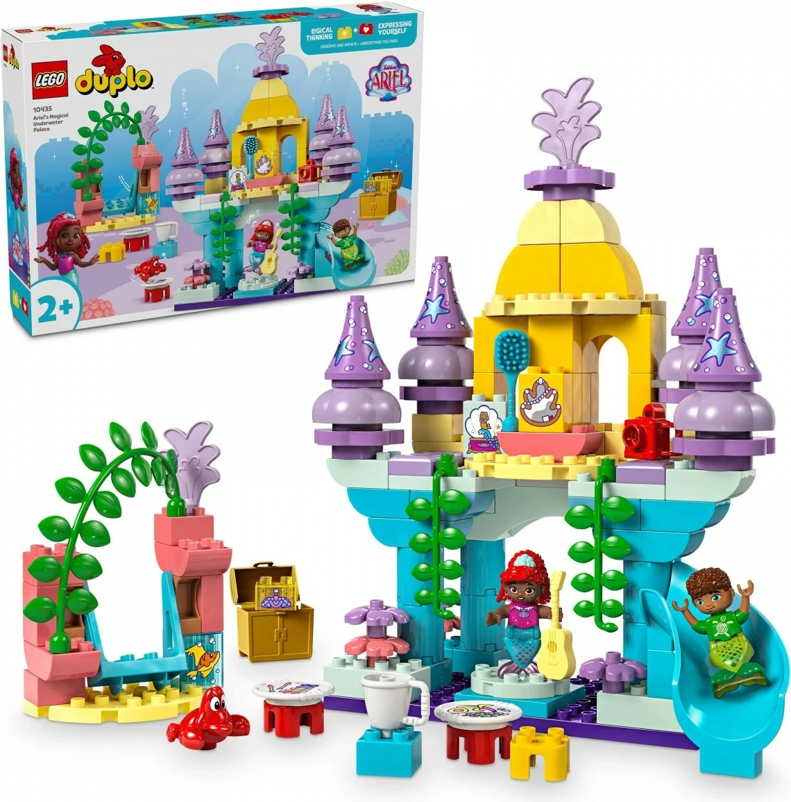 Gradbeni set Čarobni podvodni palača Ariela, LEGO DUPLO 10435, 116 delov, večbarven
