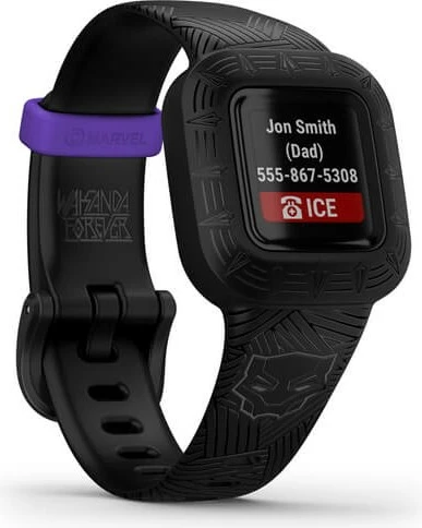 Pametna ura za otroke Marvel Avengers Garmin Vivofit Jr. 3, črna