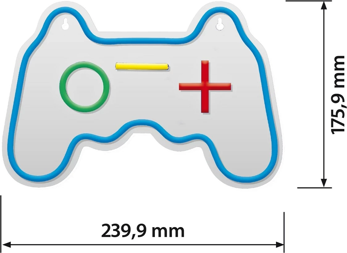 Večbarvna LED luč v obliki igralnega kontrolerja Actis ACS-NEON PAD, dekor