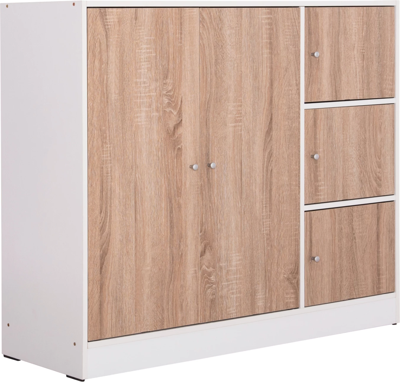 Omarica s 4 prostori za shranjevanje MATIN FH2480.01 sonoma hrast-bela melamin 117x39,5x99,5Hcm