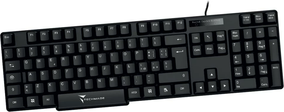 Žična tipkovnica Techmade, črna