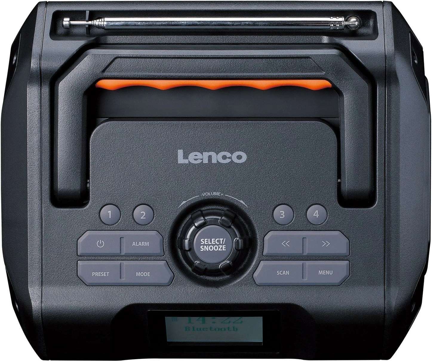 Prenosni radio z Bluetooth, 30 ur baterije, SD, črno/oranžen Lenco ODR-160GY Prenosni radio z Bluetooth, 30 ur baterije, SD, črno/oranžen Lenco ODR-160GY