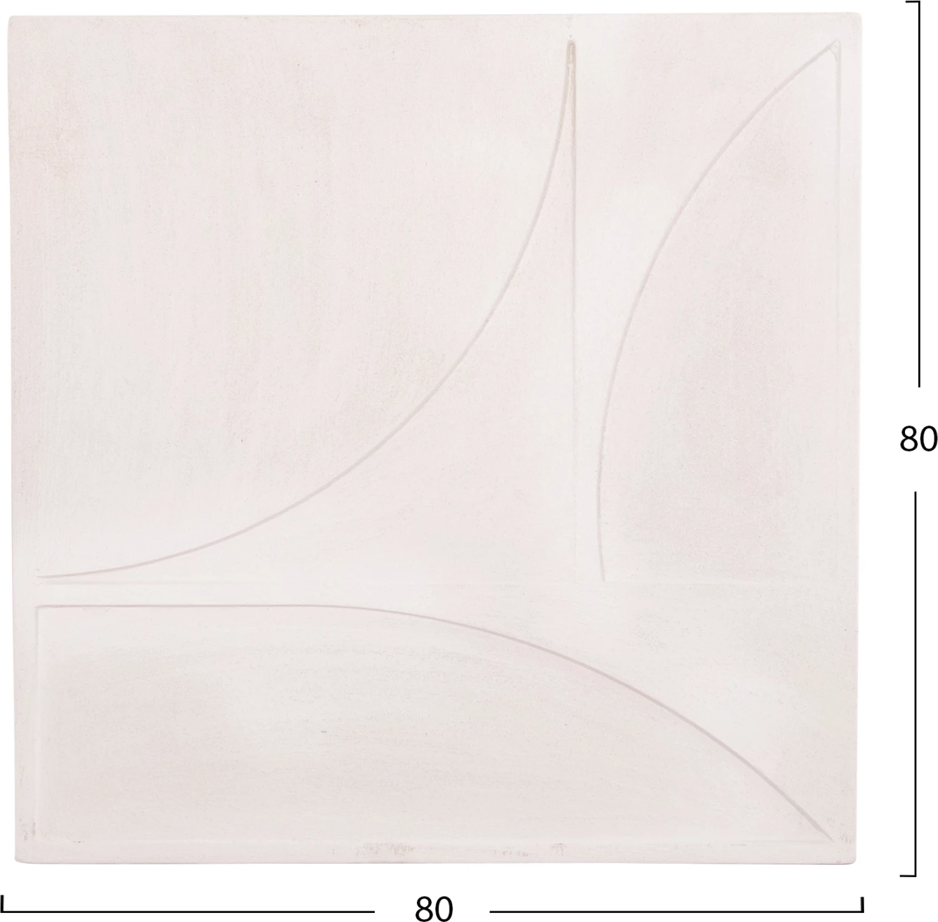 Stenski dekorativni panel kvadratne serije Santorini FH4507 MDF v barvi off-white 80x4(debelina)x80H cm