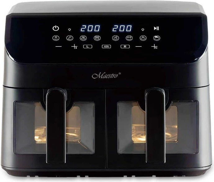 Cvrtnik brez olja Maestro MR-758, 9 L, črn