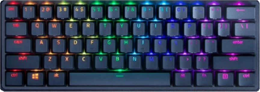 Gaming tipkovnica, Razer Huntsman Mini RZ03-03390100-R3M1, 60% US-Int postavitev, RGB, črna