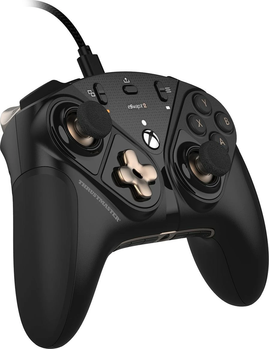 Gamepad z USB-C kablom 3 m, 16 gumbi, Hot-Swap modul, vibracije, za PC in Xbox — Thrustmaster eSwap X 2 Pro, črn