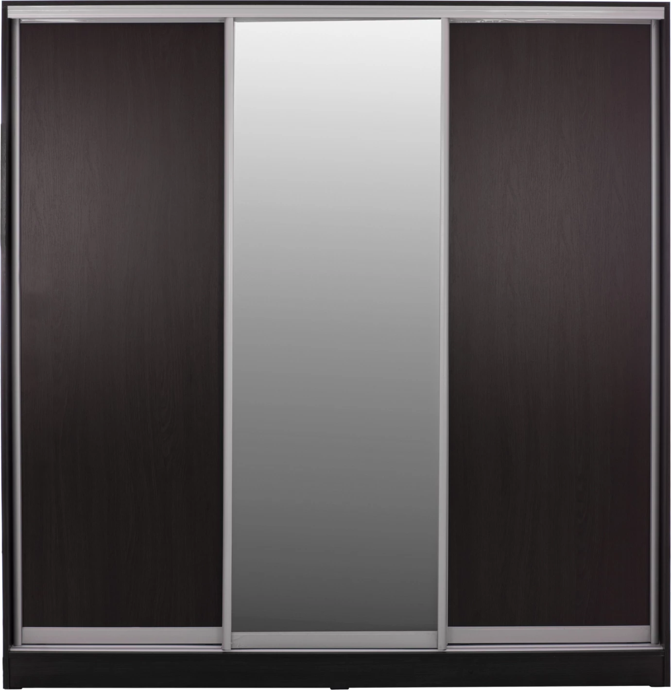 Garderobna omara ADLER drsna melamin wenge z ogledalom 3-delna 240x60x240H FH2462.02