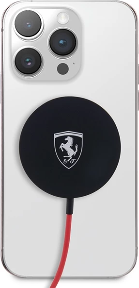 Brezžični polnilec MagSafe, 15 W, črn, Ferrari FECBMSMENK