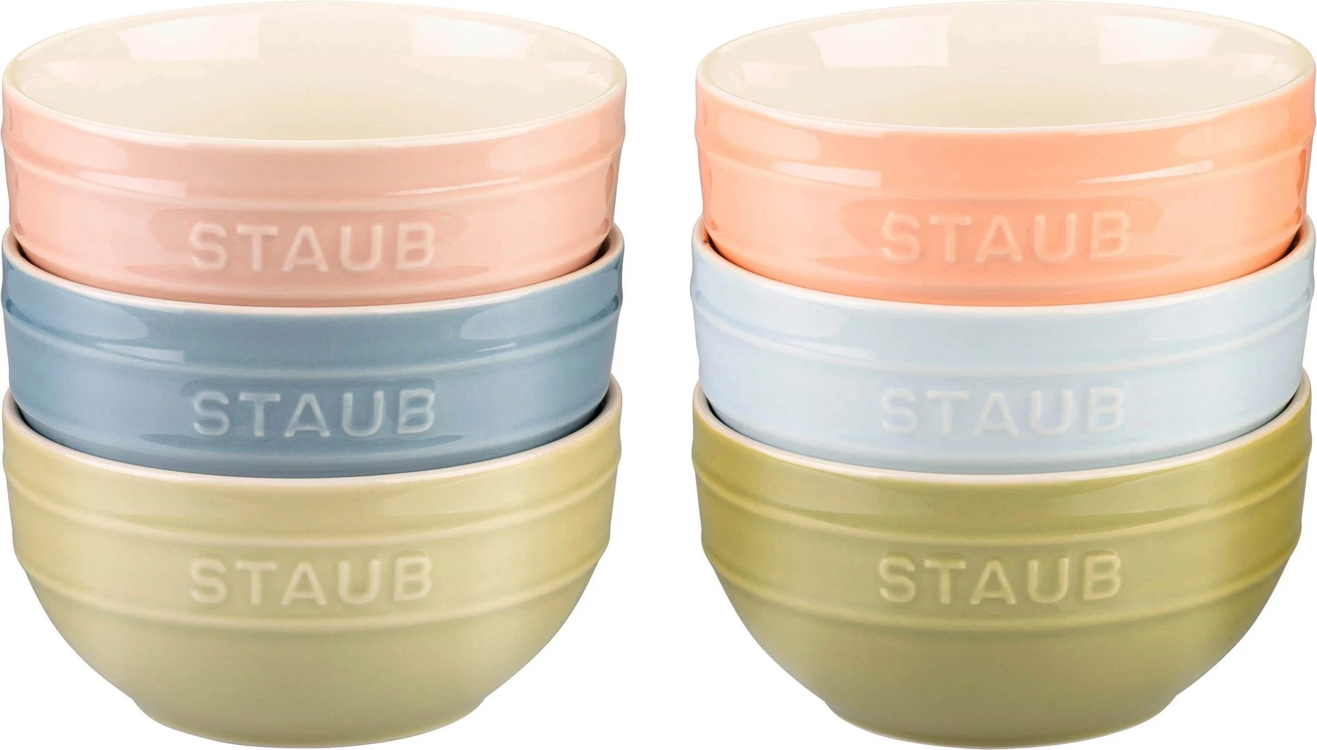 Set skled STAUB 14 cm, 6 kosov, večbarven
