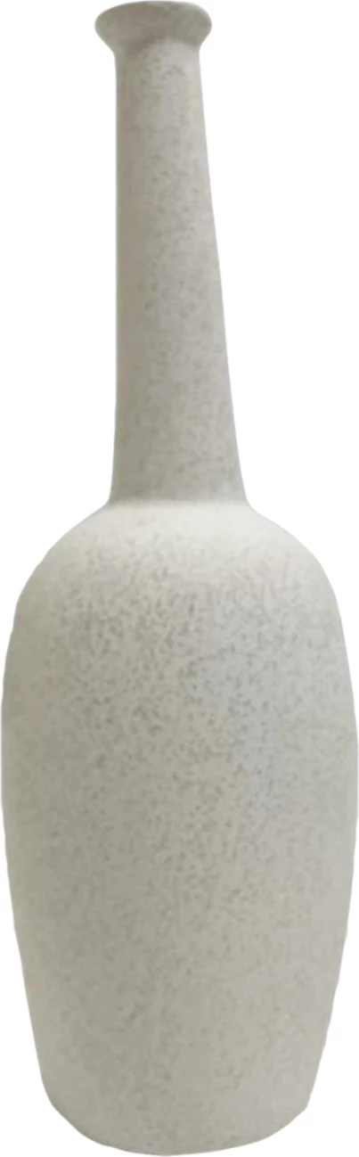 Keramična namizna dekoracija ELENDIL FH4591.01 v beli barvi s kristalizacijo Φ13x40Hcm