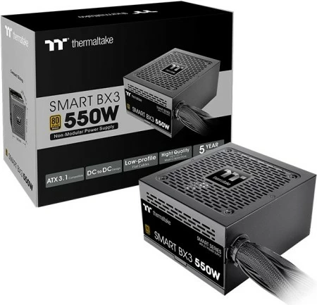 Napajalnik Thermaltake Smart BX3 550W, 80 PLUS Bronze, ATX3.1, PCI-E 5.0, črn