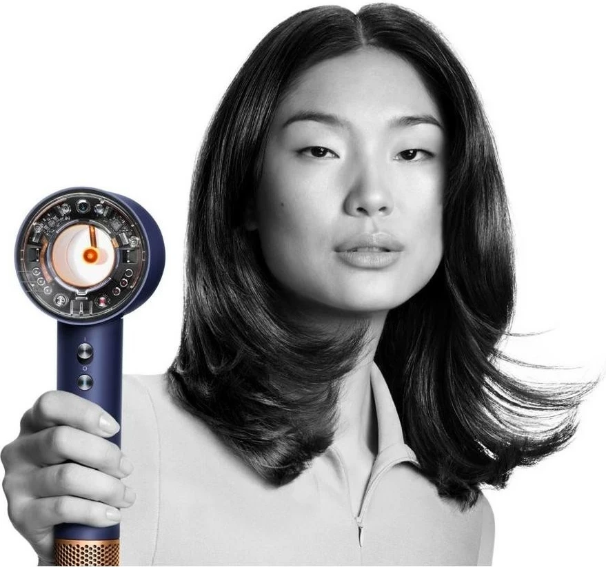 Sušilec za lase Dyson Supersonic Nural Straight+Wavy, 1600 W, prusko modra/medena