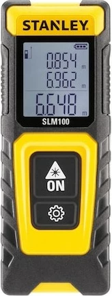 Laserjski daljinomer, 30 m, LCD, črno/rumen - Stanley SLM100