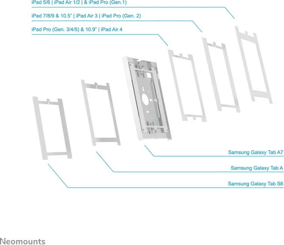 Stenski nosilec za tablico Neomounts WL15-650WH1, 9,7–11 in, jeklo, bel Stenski nosilec za tablico Neomounts WL15-650WH1, 9,7–11 in, jeklo, bel