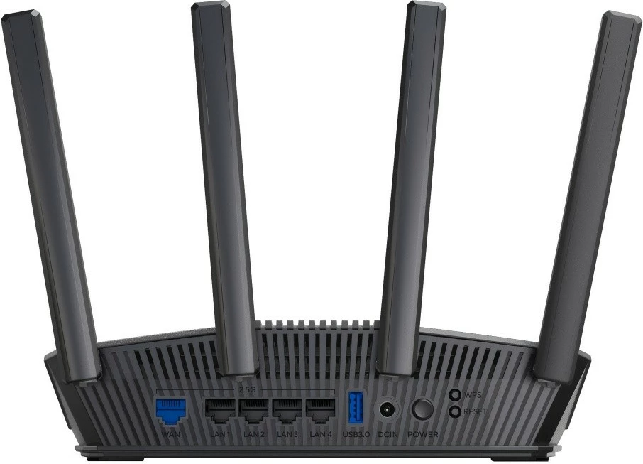 Računalniško ohišje za usmerjevalnik Asus RT-BE82U, WiFi 7, dvopasovni, 5x 2.5GbE, črn