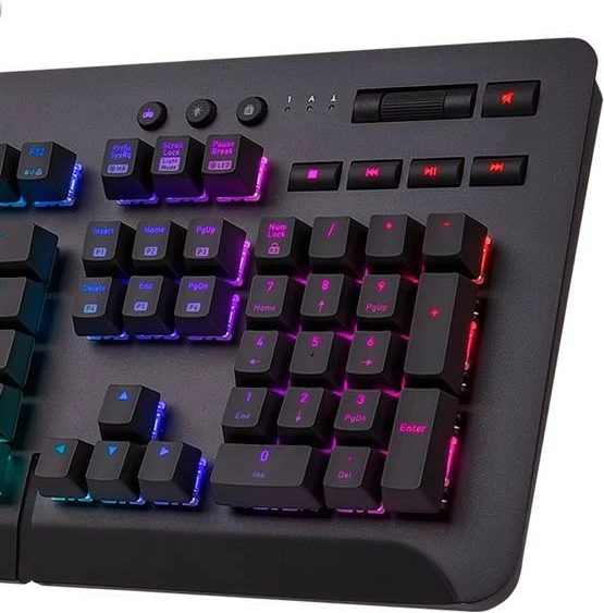 Gaming mehanska tipkovnica Thermaltake Level 20 GT RGB Cherry MX Silver, črna