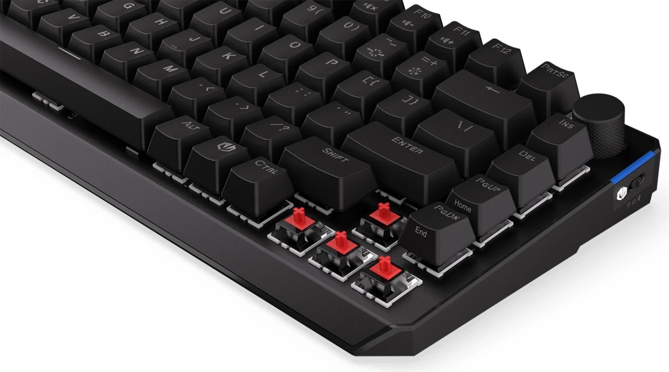 Brezžična igralna tipkovnica Endorfy Thock Red, USB-C, črna