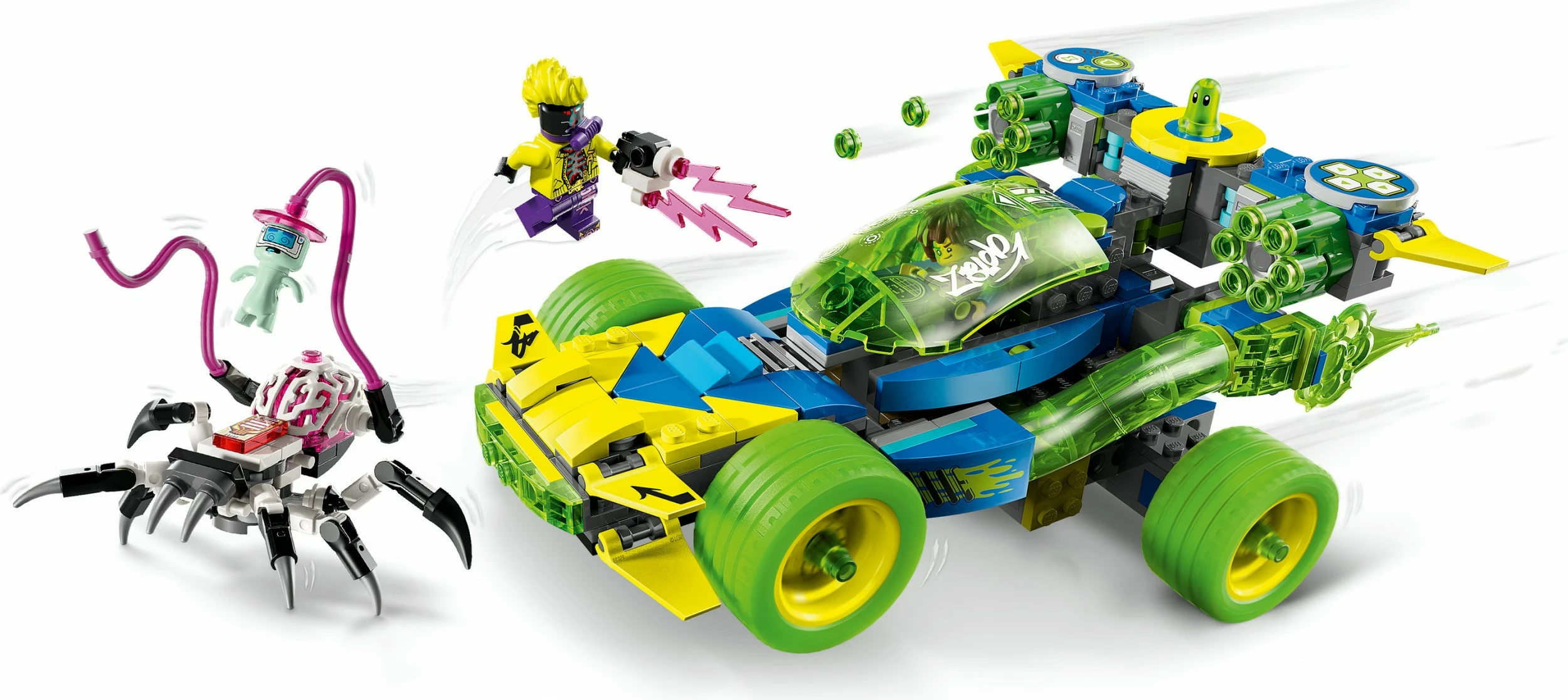 Gradbeni set LEGO DREAMZzz Mateo z avtom Z‑Blob Action Rennwagen, 485 kosov, večbarven