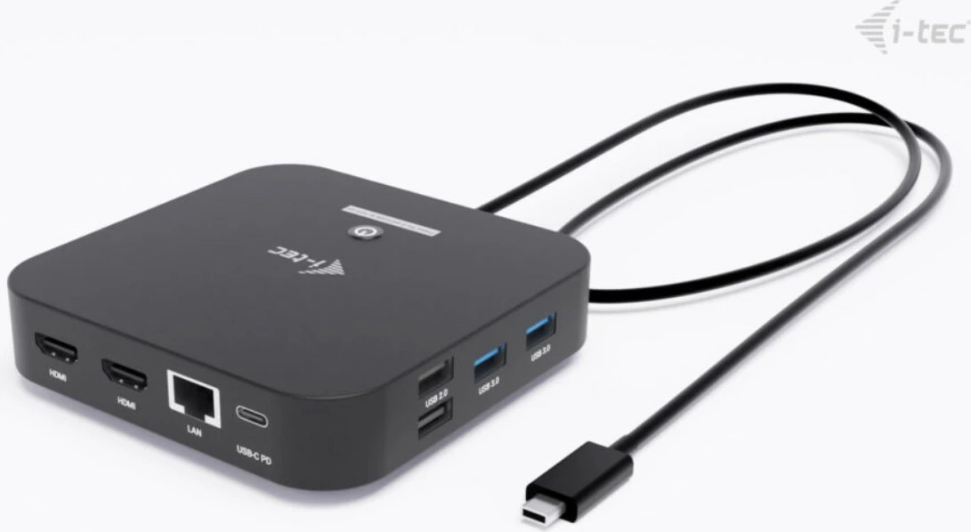 Dok USB-C i-tec C31DUALHDMIDPD100, 2x HDMI, USB-C Dock, 100W, črn