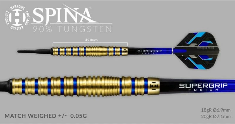 Športne puščice Harrows Spina Gold 90%, za moške in ženske