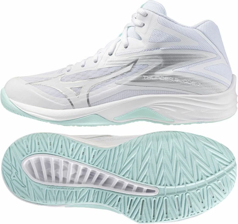 Volejbolske atletske copate Mizuno Thunder Blade Z MID, bele