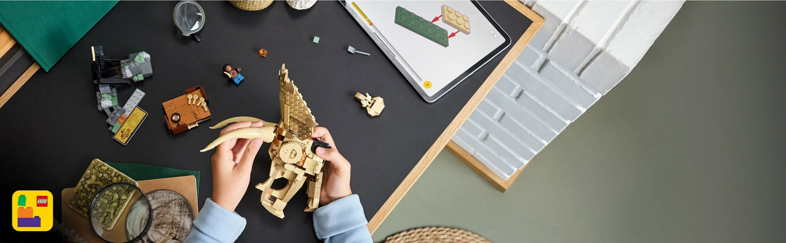 Model fosila Triceratopsa, LEGO Jurassic World 76969, 468 kosov, večbarven