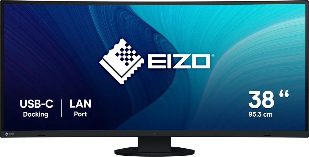 UltraWide Quad HD+ ukrivljen monitor, EIZO FlexScan EV3895-BK, 37,5 in, črn
