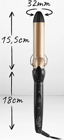 Kodralnik za lase Adler AD 2112, 32mm, keramičen, 55W