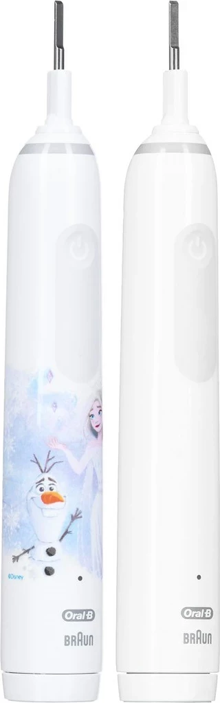 Električne zobne ščetke za odrasle in otroke Braun Oral-B Pro 3 3000 White + Oral-B Junior Frozen 6+, 2 kosa, bela