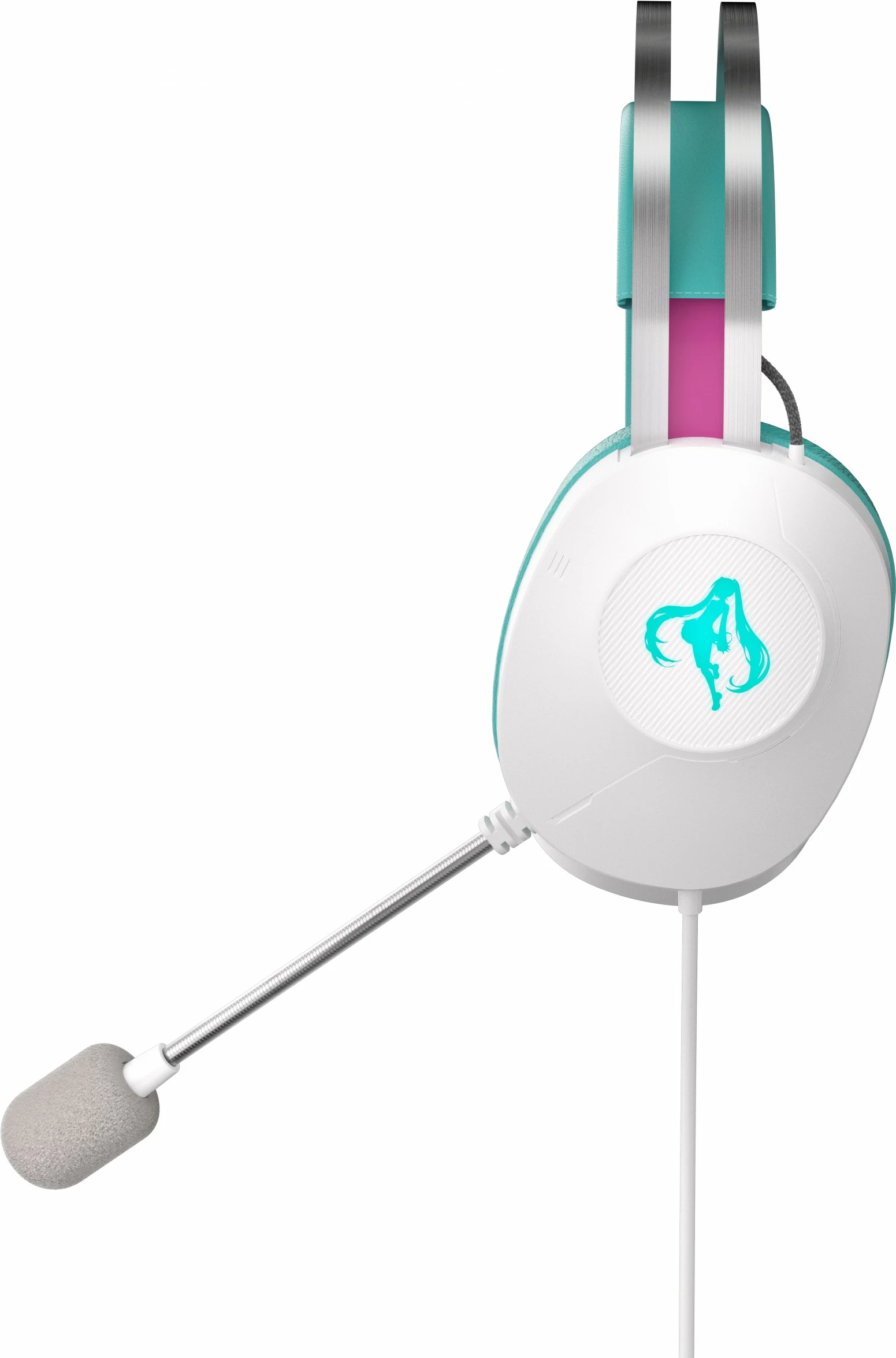 Gaming slušalke TUF Gaming H1 Gen II Hatsune Miku Edition ASUS, z mikrofonom, za PS5, bele/modre