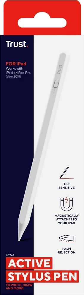 Svinčnik za zaslon Trust Kyna, 13 g, bel