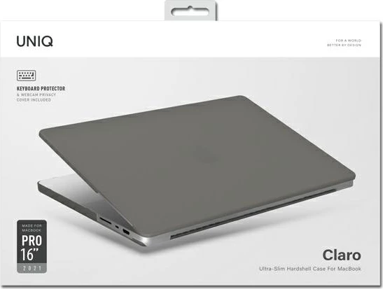 Ovitek UNIQ Claro za MacBook Pro 16'' (2021/2023), prozorno-siv
