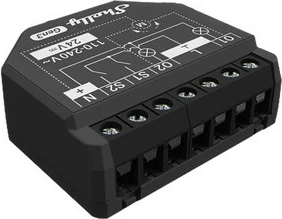 Pametno stikalo Shelly 2PM Gen3, 2P, brezžično, 2402 MHz, črno