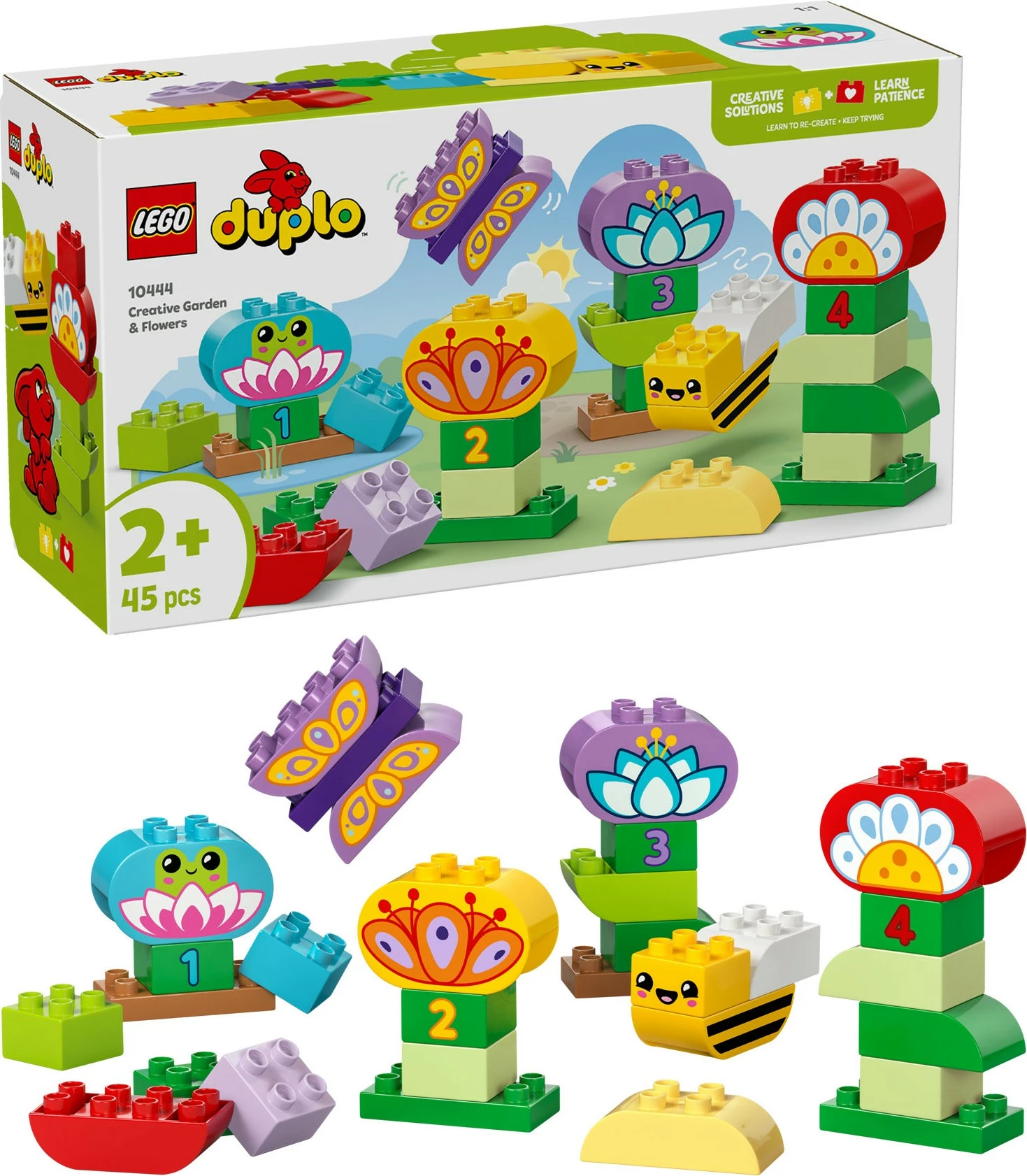 Kreativni vrt, LEGO DUPLO 10444, komplet 45 delov, večbarven
