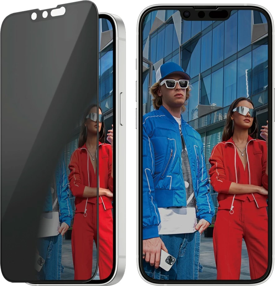 Zaščitno steklo za zaslon s funkcijo zasebnosti PanzerGlass UWF za iPhone 16e/14/13/13 Pro, prozorno