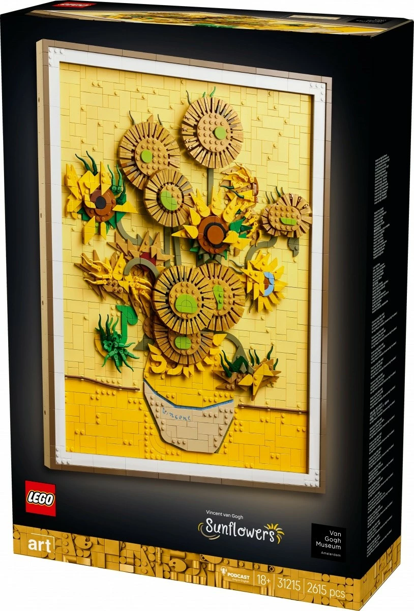 Komplet za sestavljanje LEGO Art 31215 Sončnice Vincent van Gogh, 2.615 kosov, plastika